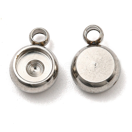 Non-Tarnish 201 Stainless Steel Pendant Rhinestone Settings STAS-G311-02P-1