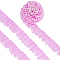 8 Yard Polyester Pleated Lace Ribbon, Wave Edge Lace Trim, Clothes Accessories, Orchid, 1/2 inch(14mm)