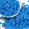 Transparent Colours Glass Seed Beads, Donut, Dodger Blue, 6.5x3mm, Hole: 1.8mm, about 1363pcs/pound