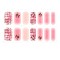 Full Cover Ombre Nails Wraps, Glitter Powder Color Street Nail Strips, Self-Adhesive, for Nail Tips Decorations, Pink, 24x8mm, 14pcs/sheet