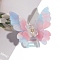 Double Butterfly Shape Cellulose Acetate(Resin) Claw Hair Clips, Hair Accessories for Women Girl, Cornflower Blue, 63x67mm