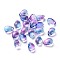 Transparent Glass Beads, Top Drilled Beads, Teardrop, Slate Blue, 9x6x5mm, Hole: 1mm