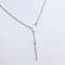 Alloy Lariat Necklaces, Jewelry for Women, Platinum, Stick, 24.21 inch(61.5cm)