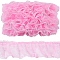 Gorgecraft 10M Polyester Pleated Lace Trim Ribbon, Polka Dot Organza Trimming, for DIY Decorative Clothes, Pearl Pink, 2-3/8 inch(60mm)