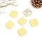 Korean Version Fabric Flat Square Cabochons, Woolen Fabric Cabochons, Lemon Chiffon, 25x25mm