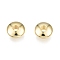 Brass Beads, Nickel Free, Flat Round, Real 18K Gold Plated, 6x2.5mm, Hole: 1.8mm