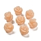 Synthetic Coral Carved Beads, Dyed, Flower, Navajo White, 8.5x8.5x8mm, Hole: 1.2mm