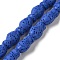 Natural Lava Rock Beads Strands, Fish, Dyed, Blue, 14x9x7mm, Hole: 1.2mm, about 28pcs/strand, 15.55''(39.5cm)