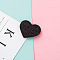 PU Leather Pendants, Heart with Word Lovdy Home Sweet Love, Black, 38x30x2.5mm, Hole: 2mm