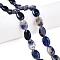 Natural Sodalite Beads Strands, Flat Oval, 14x10x5.5mm, Hole: 1.2mm, about 28pcs/strand, 15.55''(39.5cm)