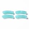 Two Tone Acrylic Beads, Imitation Gemstone, Curved Tube, Cyan, 31x9.5x7.5mm, Hole: 1.8mm, about 345pcs/500g