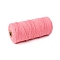 Cotton String Threads for Crafts Knitting Making, Hot Pink, 3mm, about 109.36 Yards(100m)/Roll