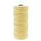 Cotton Macrame Cord, Round Macrame Rope for Wall Hangers, Boho Decorations, DIY Macrame Craft, Yellow, 3mm, about 109.36 Yards(100m)/Roll