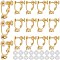 SOFPLATE 24Pcs Brass Screw On Clip-on Earring Findings, Spiral Ear Clips, with 24Pcs Silicone Earring Pads, Real 18K Gold Plated, 17x13x5mm, Hole: 0.6mm