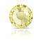 Preciosa&reg Crystal Hotfix Flatback Stones, Czech Crystal, Round(438 11 612 Chaton Rose VIVA 12 &reg), Acid Yellow, SS16(3.8~4mm)