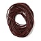 Cowhide Leather Cord, Leather Jewelry Cord, Jewelry DIY Making Material, Round, Dyed, Dark Red, 2mm