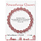 Natural Strawberry Quartz Beaded Stretch Bracelets, Round, 7-1/2 inch(19cm)