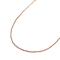 0.9mm Adjustable Slider Brass Box Chain Necklaces for Men Women, Long-Lasting Plated, Rose Gold, 17.72~17.91 inch(45~45.5cm)