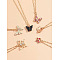 6Pcs Alloy Pendant Layered Chain Necklaces for Women, Golden, Butterfly, 17.72 inch(45cm)