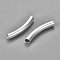 304 Stainless Steel Curved Tube Beads, Curved Tube Noodle Beads, Silver, 30.5x5mm, Hole: 3.5mm