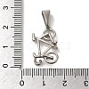 Non-Tarnish 304 Stainless Steel Pendants STAS-B053-25P-3