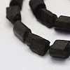 Natural Black Tourmaline Beads Strands G-L464-06-2