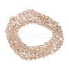 Electroplate Glass Beads Strands EGLA-L018-C-4