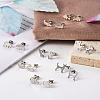 Crafans 16 Pairs 16 Style Crocodiles & Dog & Swan & Hedgehog & Dinosaur & Bird 304 Stainless Steel Stud Earrings EJEW-CF0001-02P-17