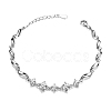 SHEGRACE Lovely Rhodium Plated 925 Sterling Silver Link Bracelet JB290A-1