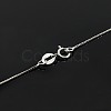 Rhodium Plated Sterling Silver Necklaces X-STER-M034-38A-4