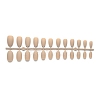 12 Different Size Natural Frosted Solid Color French Short False Nails MRMJ-T078-97-26-1