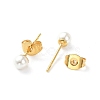 Plastic Imitation Pearl Stud Earrings STAS-D0001-03-G-B-2