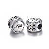 Hollow 925 Sterling Silver European Beads OPDL-L017-017TAS-2