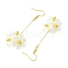 Brass with ABS Imitation Pearl Earrings for Women EJEW-JE05928-4