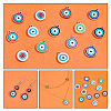   84Pcs 14 Colors CCB Plastic Enamel Pendants CCB-PH0001-24-4