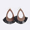 (Jewelry Parties Factory Sale)PU Leather Dangle Earrings EJEW-JE03605-03-1