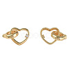 Brass Micro Pave Cubic Zirconia Fold Over Clasps KK-N233-215-1