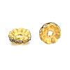 Brass Rhinestone Spacer Beads RB-A014-L10mm-01C-2
