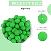 80Pcs Round Silicone Focal Beads SIL-SZ0001-24-24-2