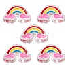 5Pcs Transparent Acrylic Enamel Beads OACR-YW0001-31B-1