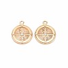 Brass Micro Pave Clear Cubic Zirconia Pendants KK-S356-681B-1