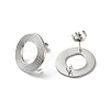 Non-Tarnish 304 Stainless Stud Earring Findings STAS-M314-01G-P-2