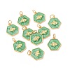 Rack Plating Brass Enamel Pendants X-KK-H431-10G-2