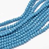 Faceted Rondelle Glass Beads Strands GLAA-I033-3mm-08-1