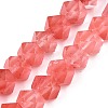 Cherry Quartz Glass Beads Strands G-T138-30-4