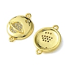 Eco-Friendly Brass Micro Pave Cubic Zirconia Connector Charm KK-A204-17G-2