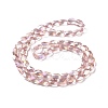 Faceted Electroplated Transparent Glass Beads Strands GLAA-G092-B01-3