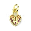 Brass Micro Pave Colorful Cubic Zirconia Pendants KK-H475-14G-07-1