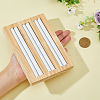 3-Slot Rectangle Bamboo Ring Display Tray Stands RDIS-WH0002-27A-3