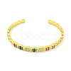 Brass Micro Pave Clear Cubic Zirconia Open Cuff Bangles BJEW-Z062-26G-2